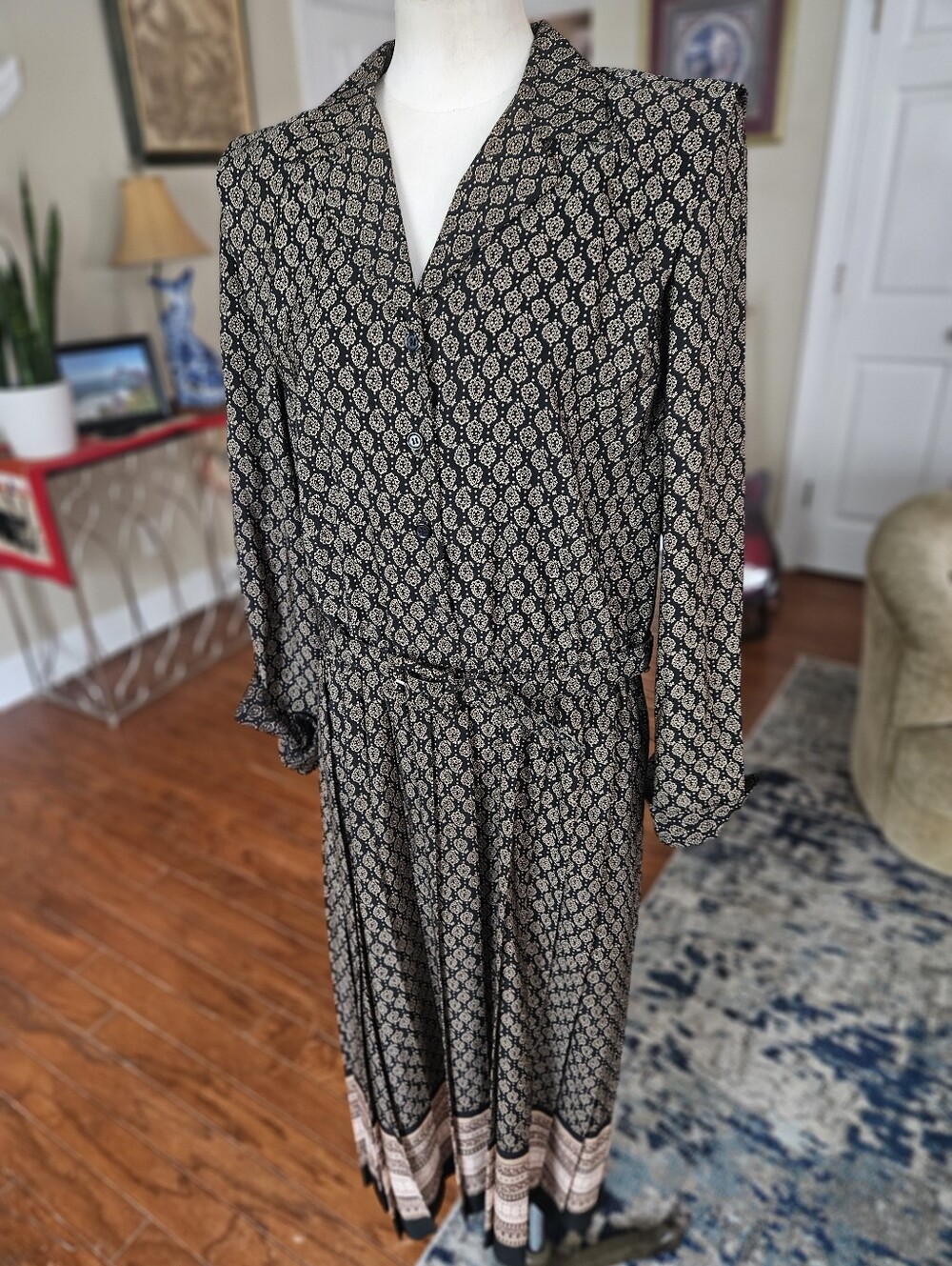 VTG 80s Ann Travis Dress Size 16